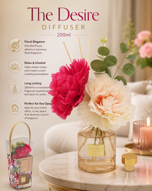 Desire Diffuser 200ml Pink Red Peony