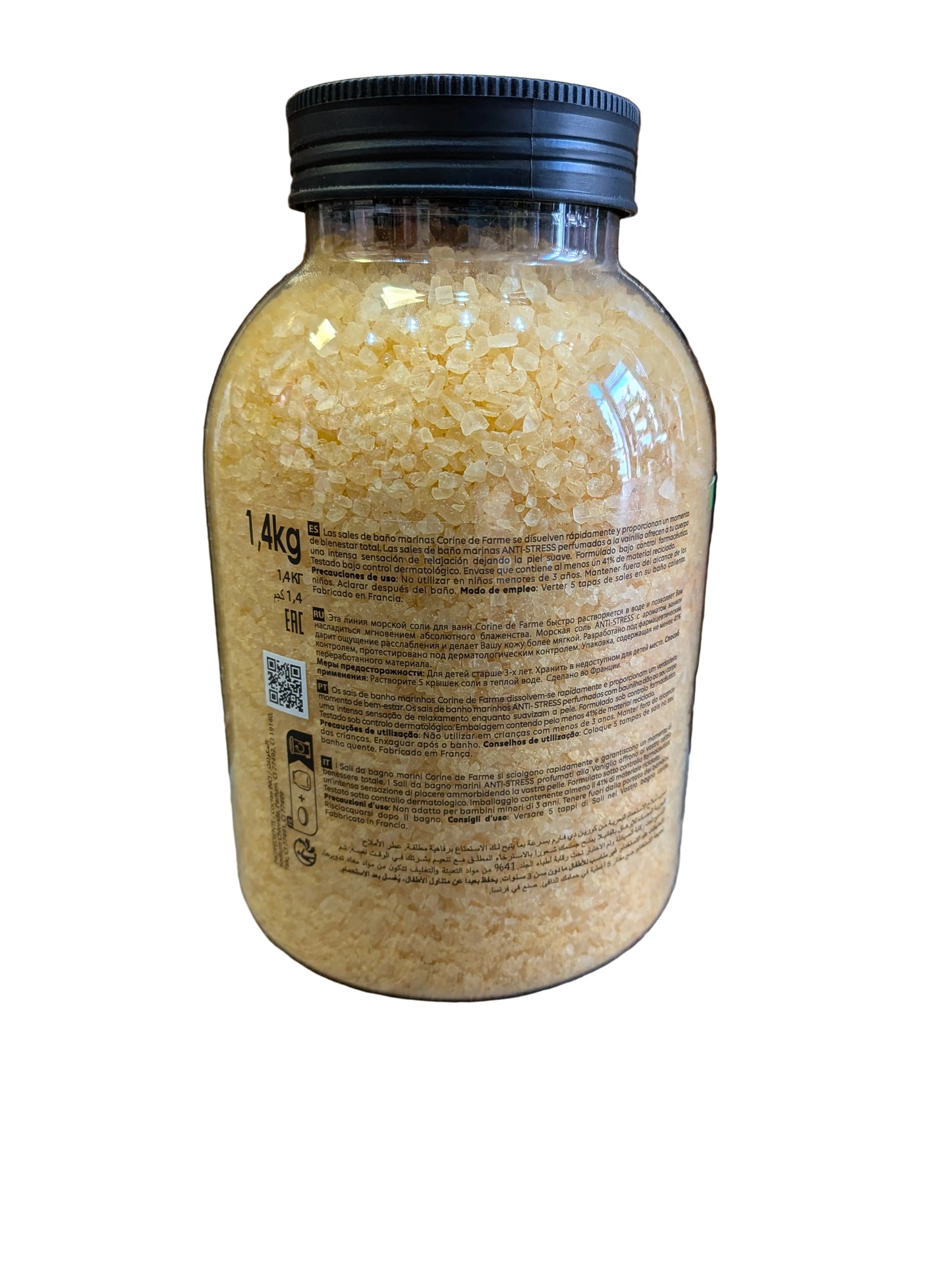 Corine de Farme Anti-Stress Sea Bath Salts with vanilla fragrance