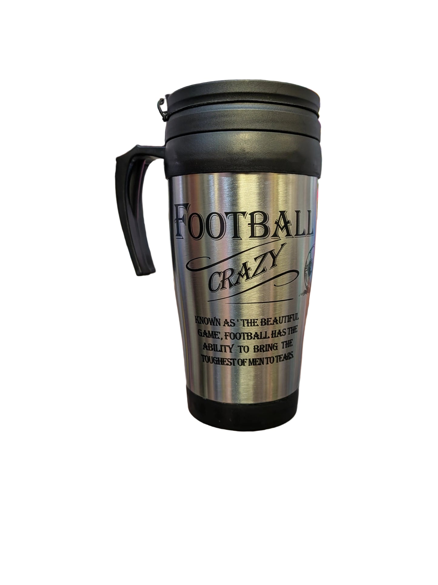 Football crazy insulated travel mug