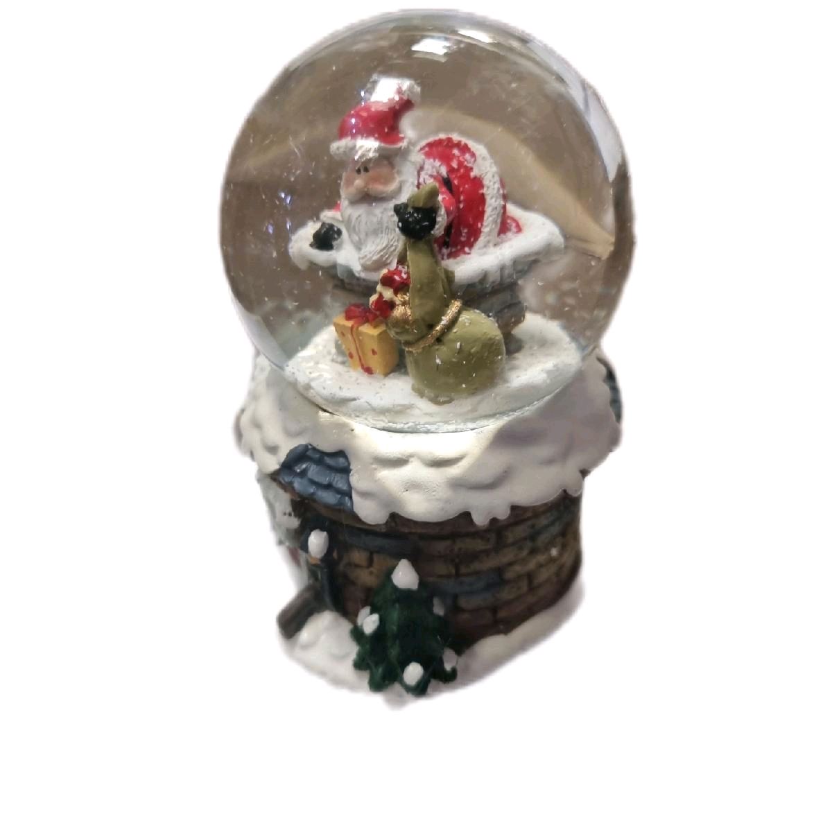 Santa & Chimney Snow Globe - Christmas Decoration Ornaments