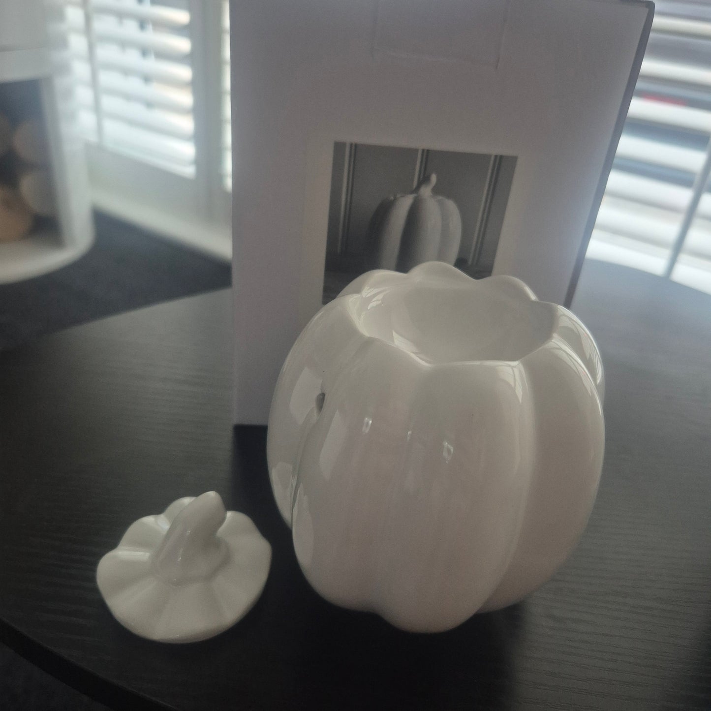 Ceramic Pumpkin Wax Melter with Lid