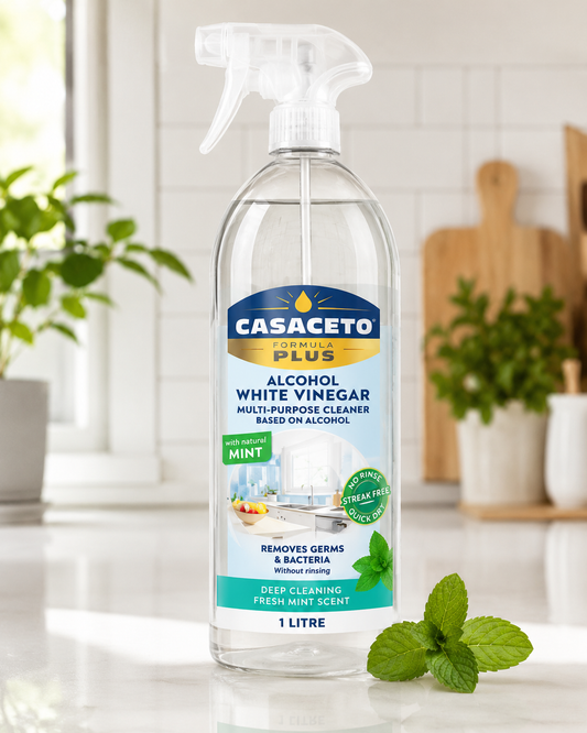 Casaceto alcohol white vinegar, a multi-purpose cleaner with mint 1 litre