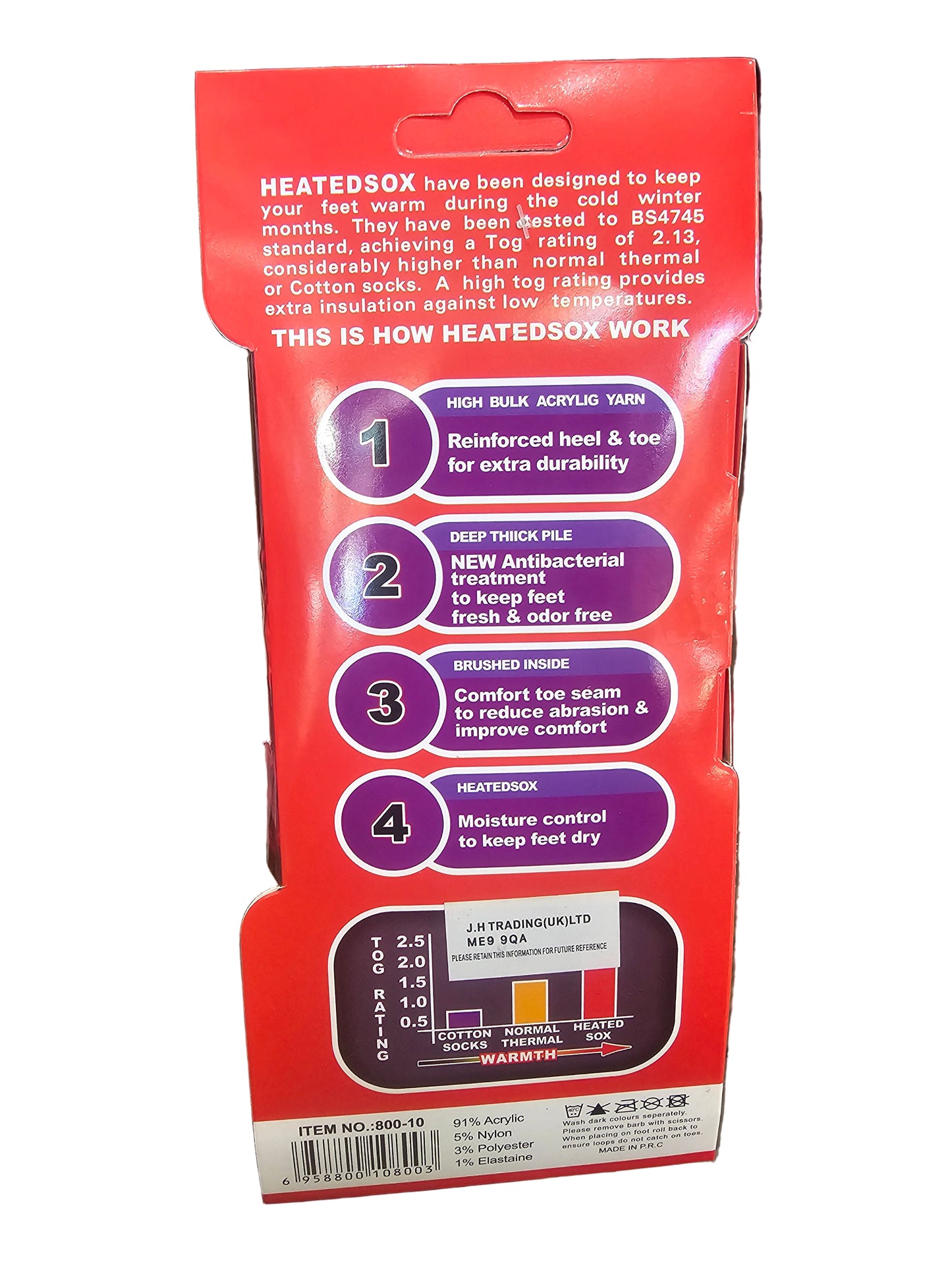 Heated Sox thermal socks, known for their high insulation properties designed for very cold conditions