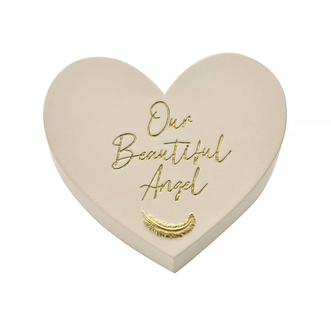 Thoughts of You Memorial Graveside Heart Plaque - Our Angel