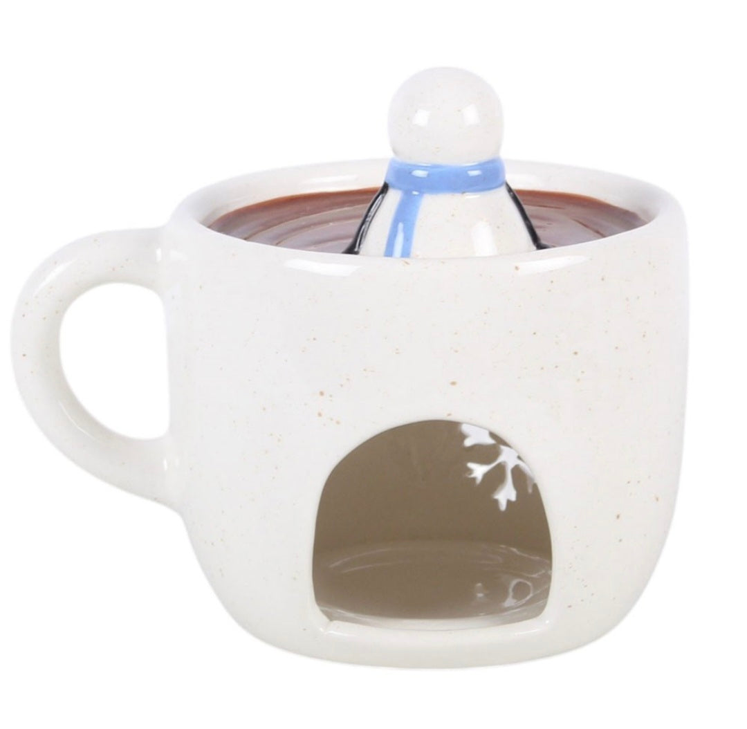 Snowman Hot Chocolate Oil Burner and Wax Warmer