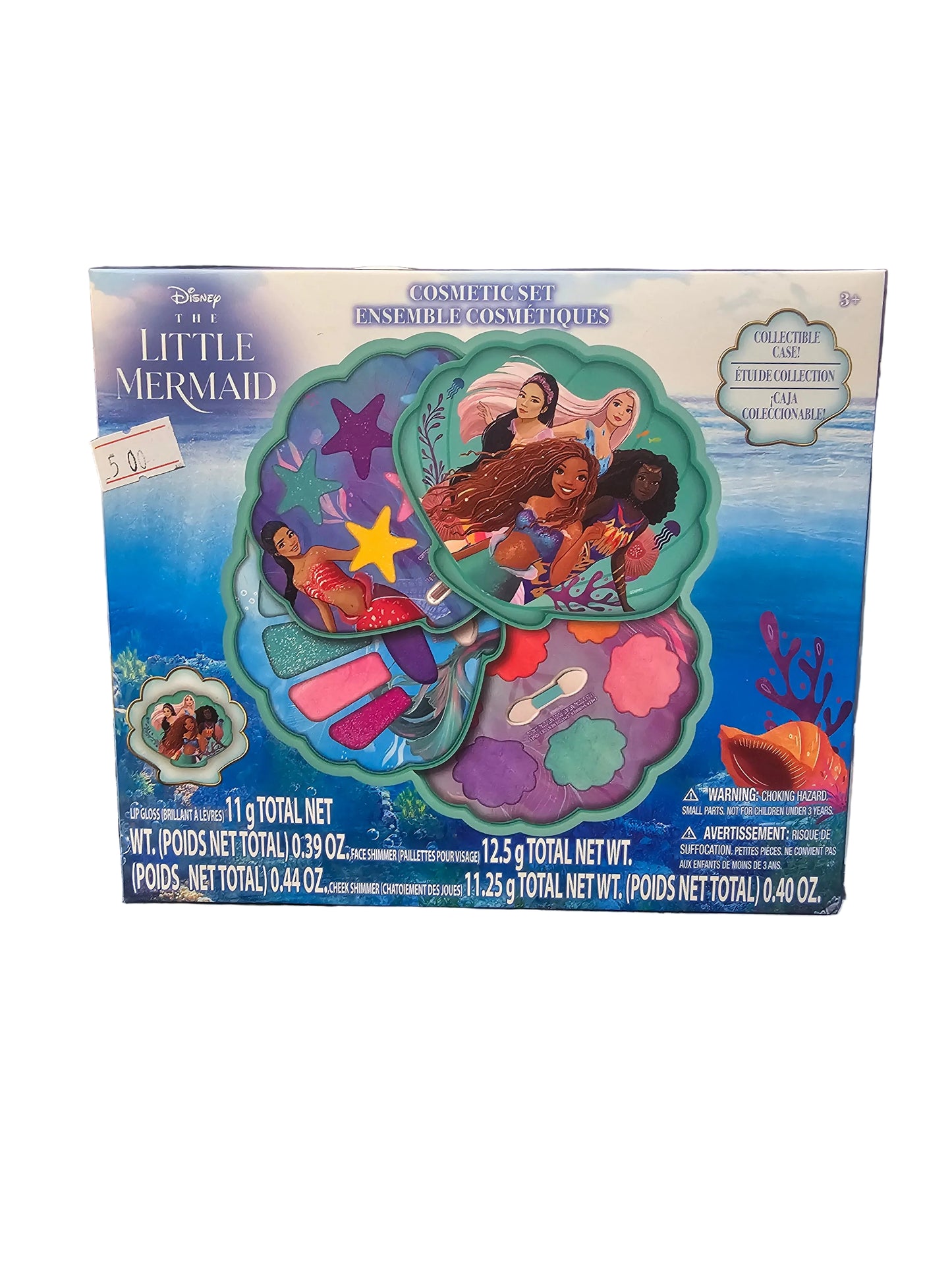 Townley Girl Disney The Little Mermaid Clam Beauty Compact Set