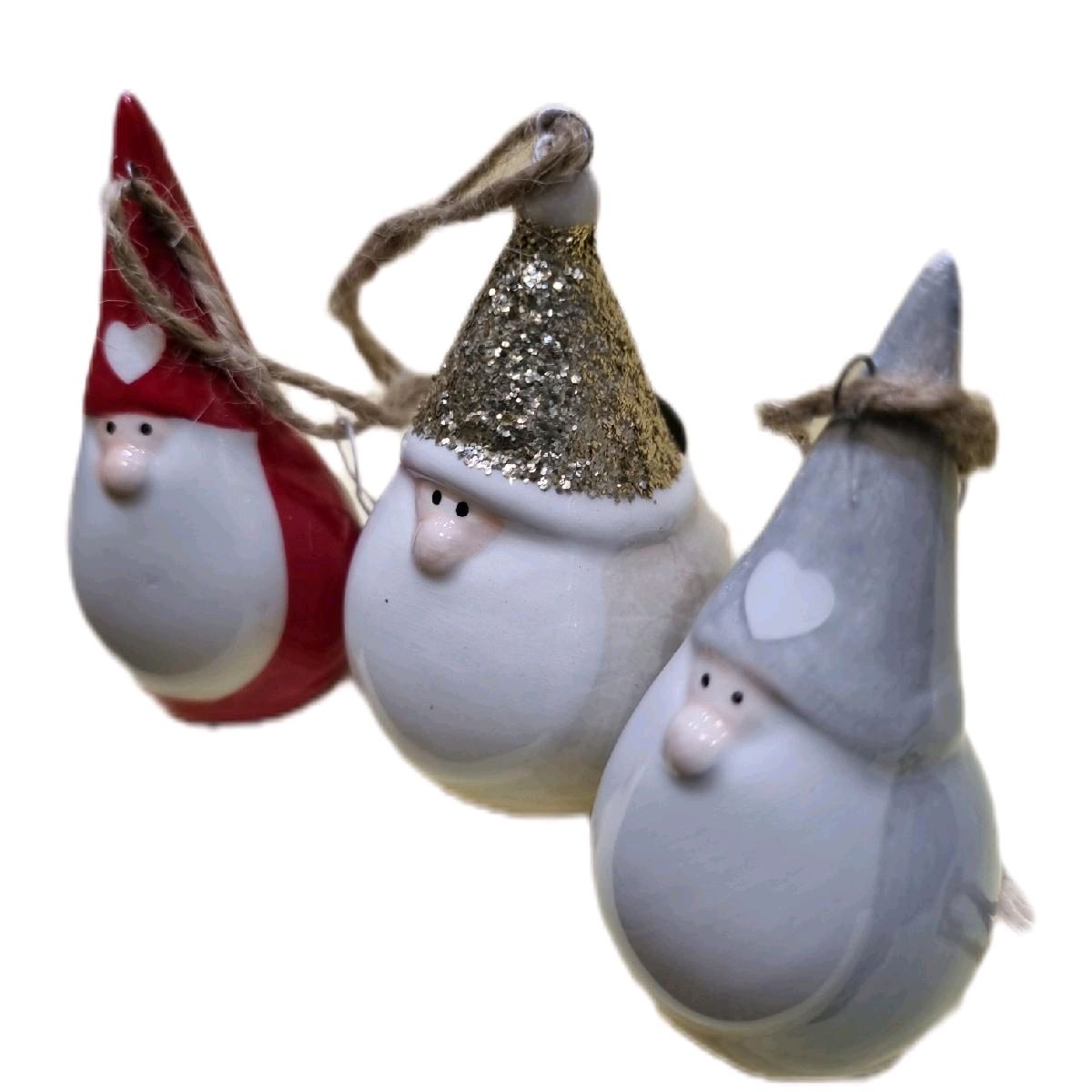 Decorative Hanging Gonk Ornament, 3 Colours, Hangable