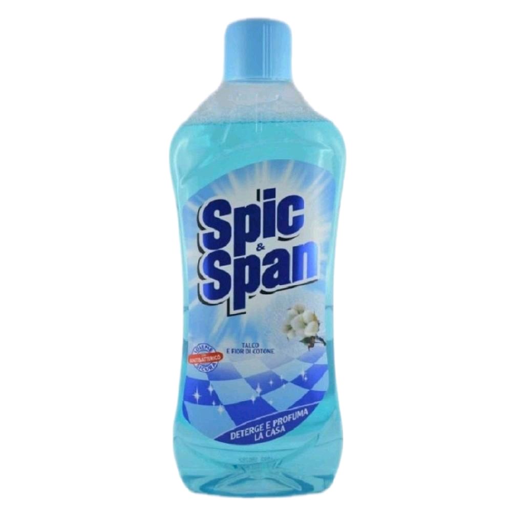 Spic & Span FLOORS 1LT Talc and Cotton Flower Detergent for Household Cleaning Cleaner Scented Fragrance with Talcum Powder and Cotton Flowers - Perfume