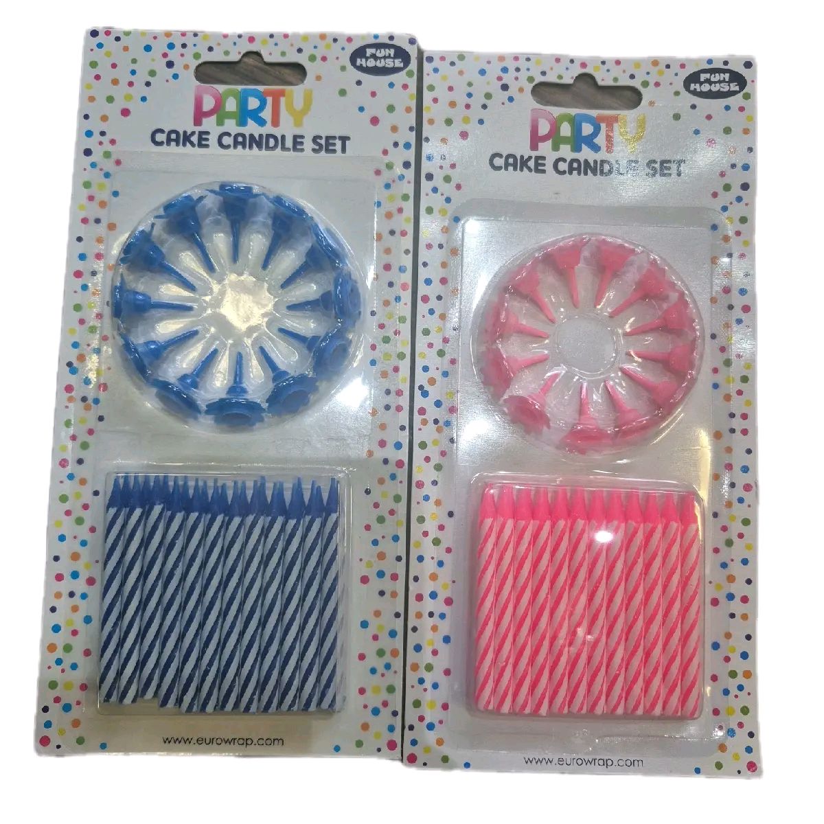 Pink or Blue Birthday Cake Candles