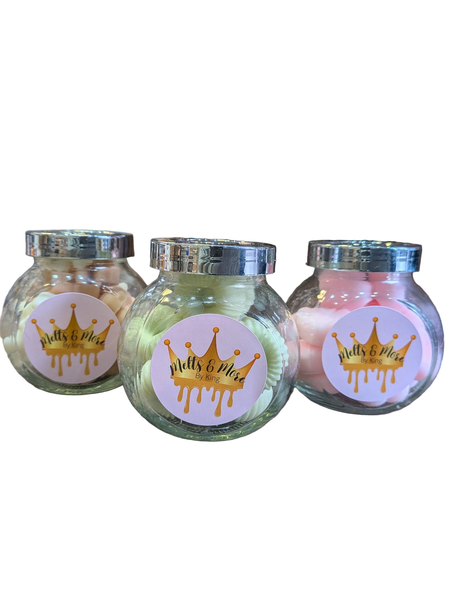 Wax Melt Shapes in reusable glass jars