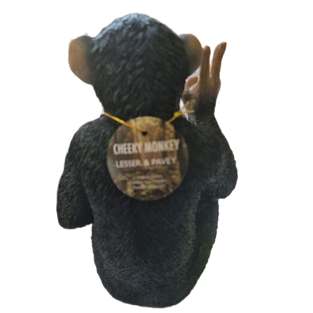 Peace Out Cheeky Monkey Figurine for Home Decor and Gift Ornaments Nature Friend