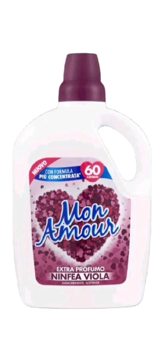 MON AMOUR Softener,various scents available 60 Washes 3 Litres Fabric Softener for Soft Washing Needs Household