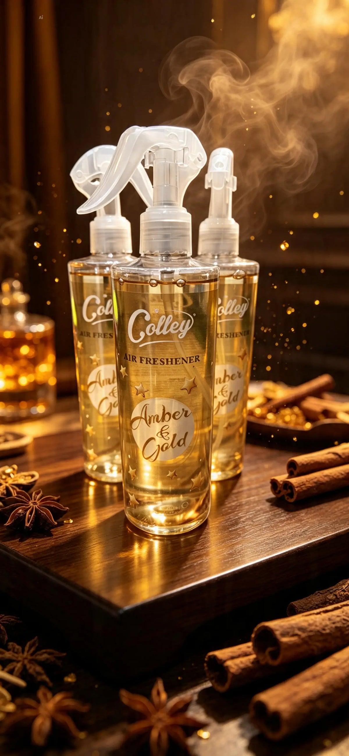 Colley Air Freshener Spray in the "Amber & Gold" scent x1