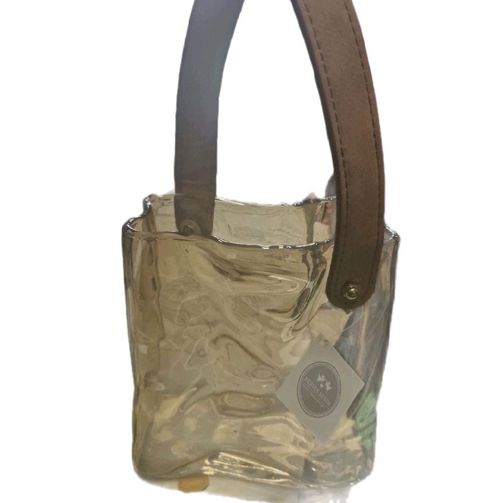 Gold Bag Vase - 16.5cm - Perfect for Home Decor and Ornaments Flower