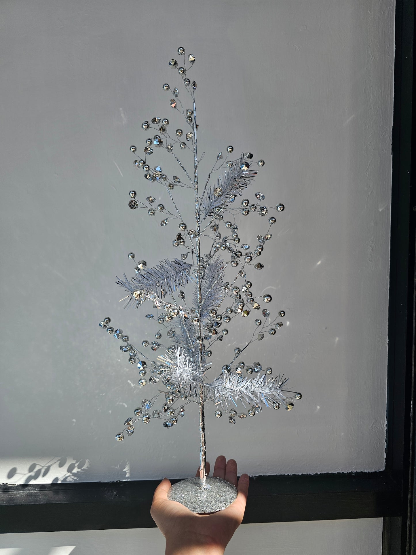 Shimmer Christmas Tree  Silver 55cm