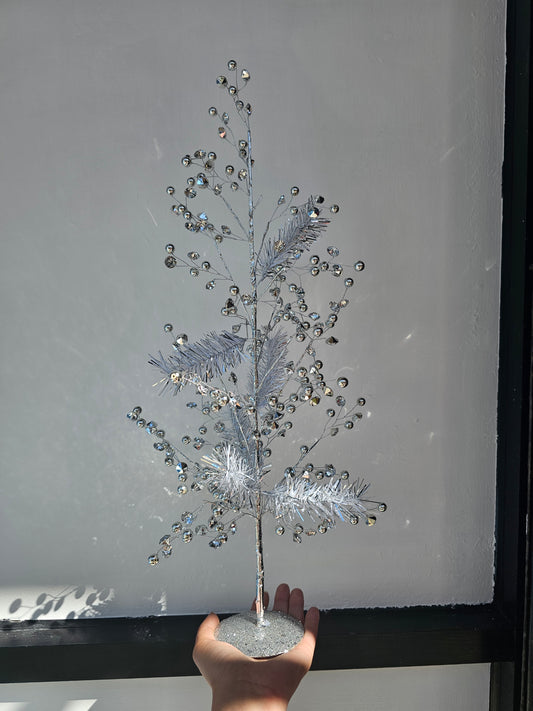 Shimmer Christmas Tree  Silver 55cm