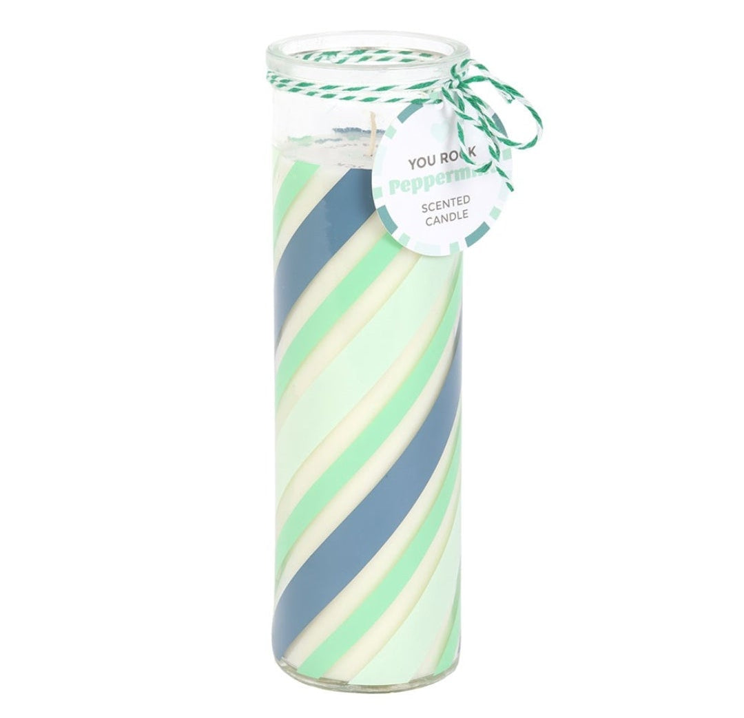 Candy Stripe Tube Candles