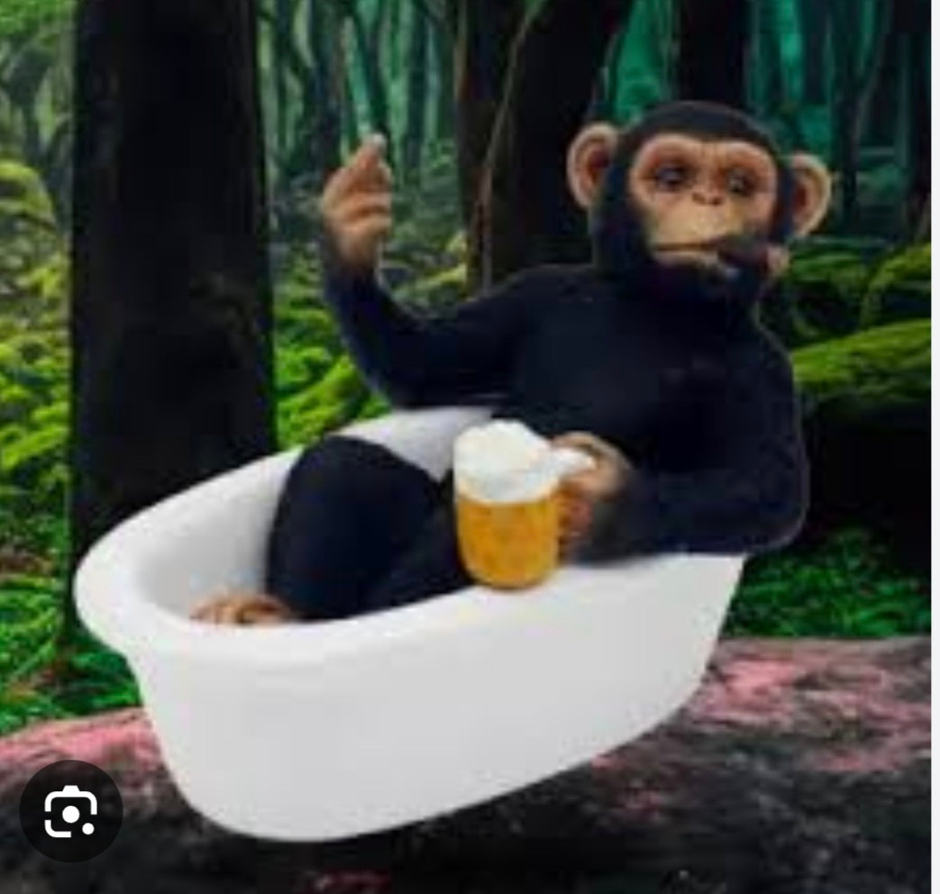 Cheeky Monkey - Relax" bathtub figurine