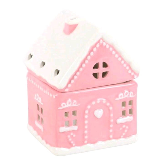 Pink Gingerbread House Tealight Oil/Wax Burner