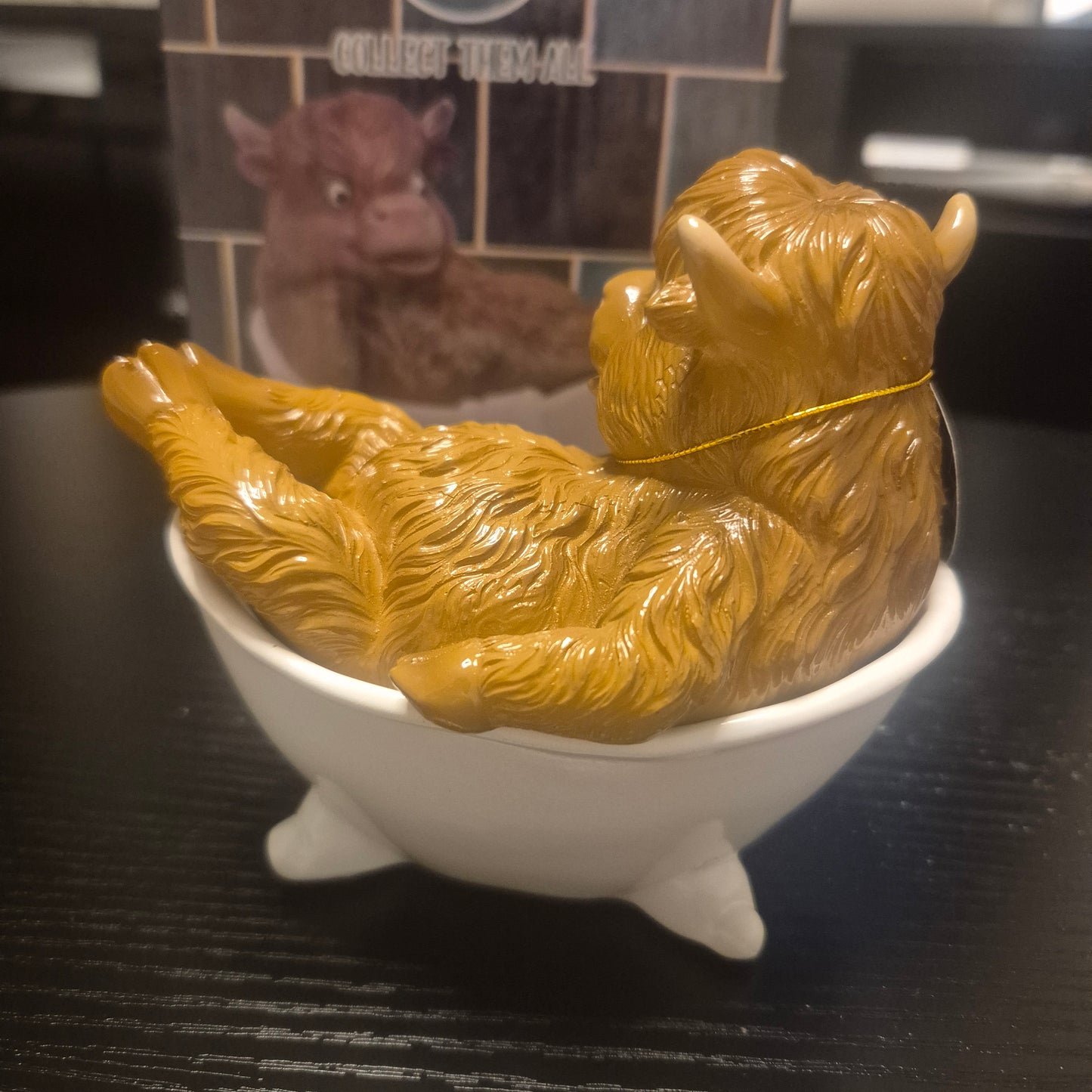 Relax Bathtime Highland Cow Ornament