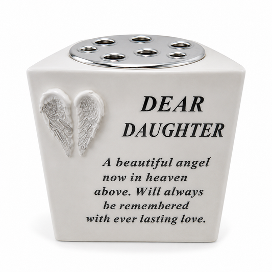 Daughter Graveside Flower Vase Cube