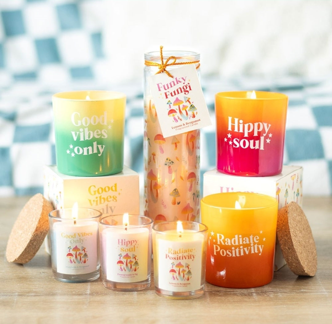 Set of 3 Funky Fungi Mushroom Votive Candles
