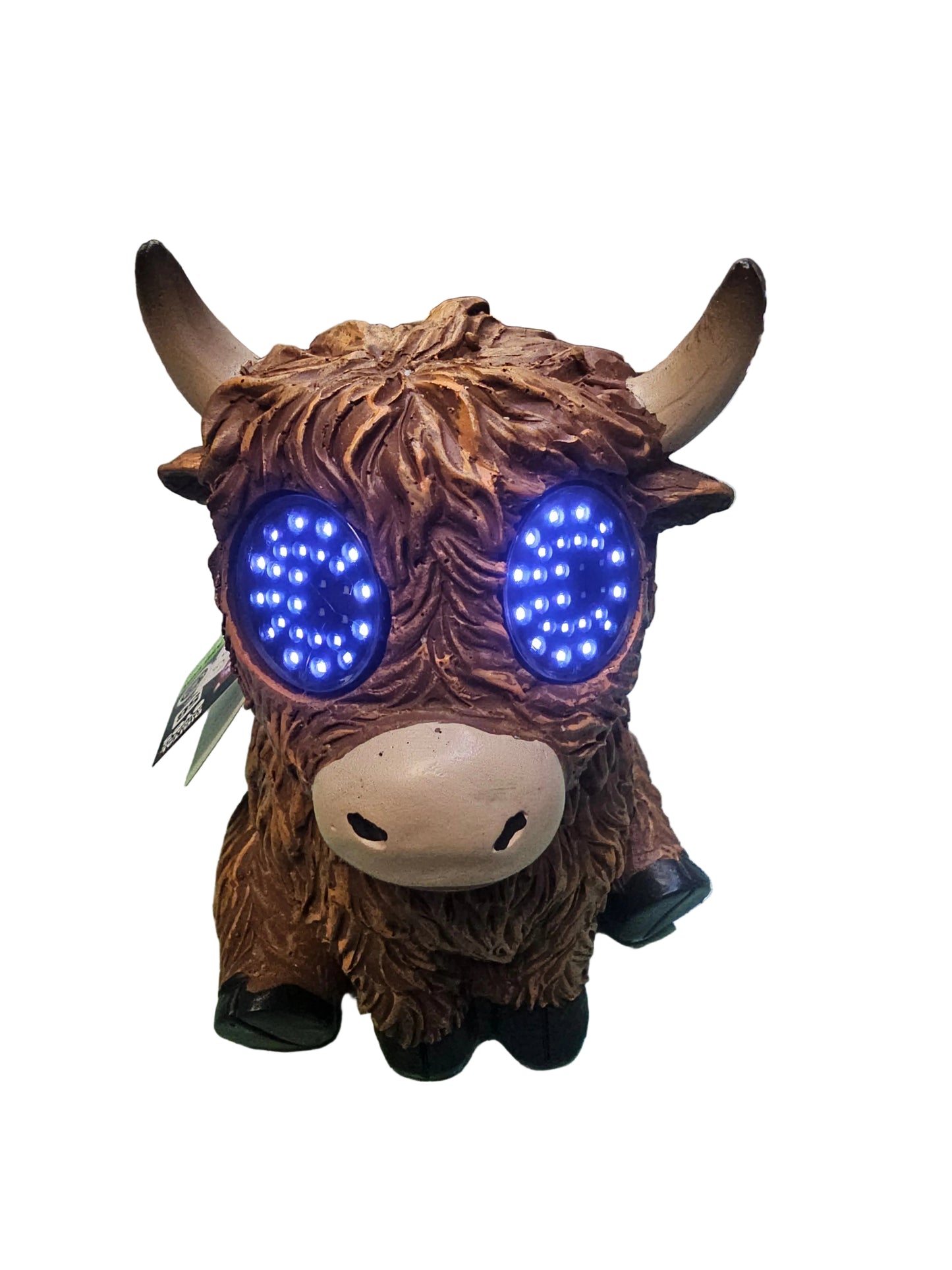 Highland Cow Solar Light with animated eyes
