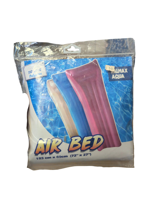 Palmax Aqua inflatable air bed measuring 183 cm x 69 cm (72" x 27") designed for pool or beach use