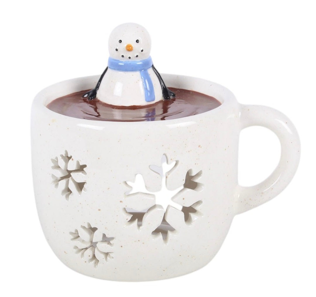 Snowman Hot Chocolate Oil Burner and Wax Warmer