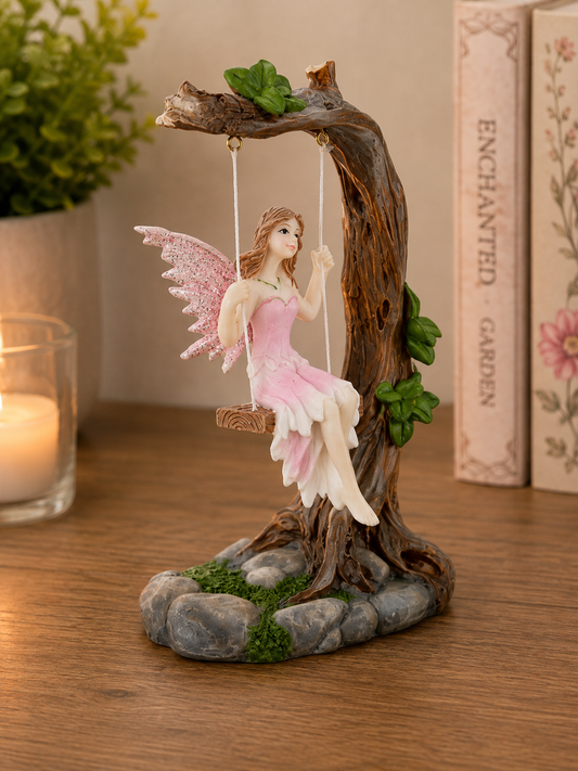 Flower Fairy Swing Figurine - Home Decor Ornament