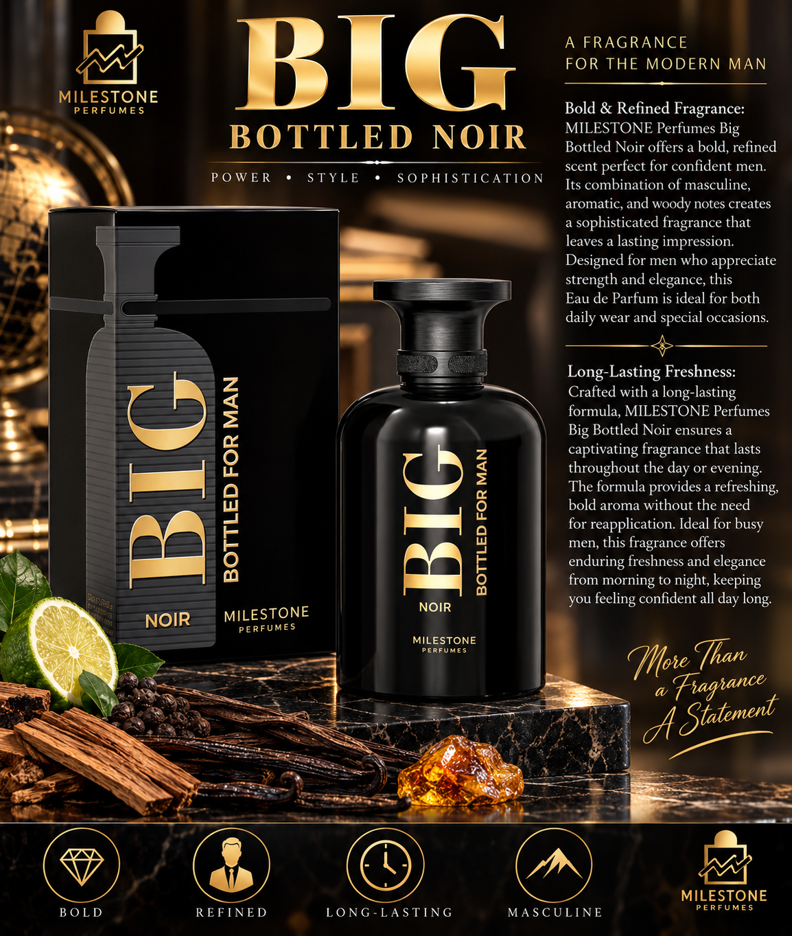 Milestone Big Bottled for man eau de parfum 100ml