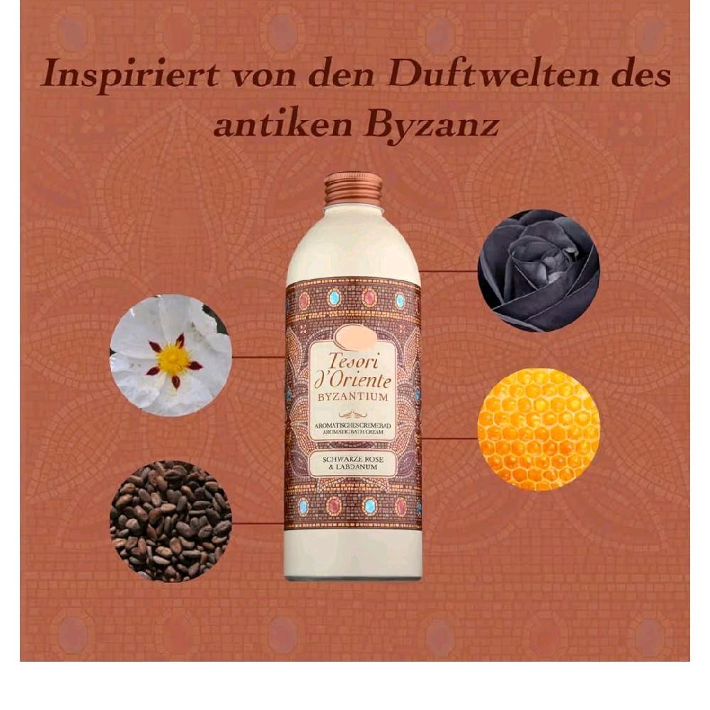 Italian Bath Cream 500ml in Black Rose and Labdanum - Luxurious Body Care Product Cleansing Aroma