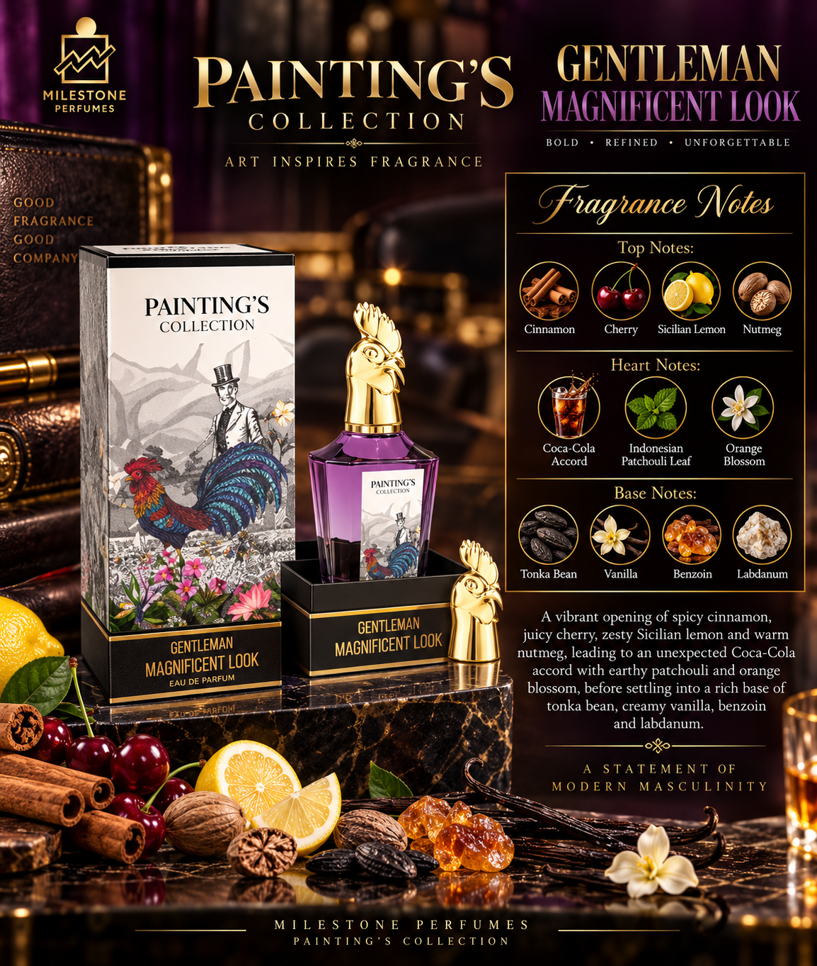 Milestone painting collection Gentleman Magnificent look eau de parfum 100ml