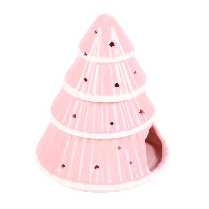 Pink Christmas Tree Wax Burner | Home Fragrance Decor Aroma