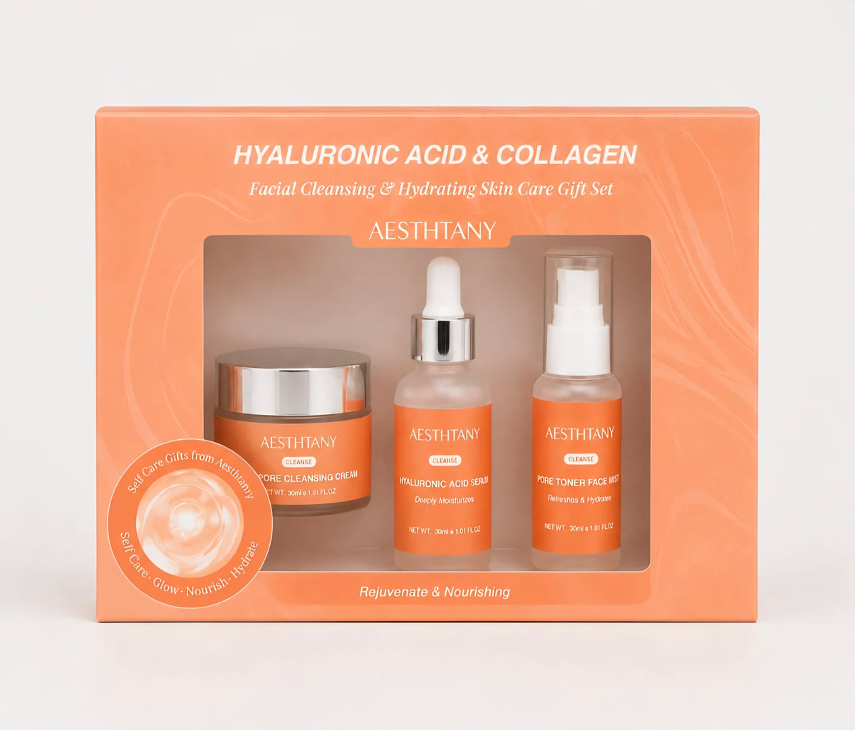 AESTHTANY Hyaluronic Acid & Collagen Facial Cleansing Moisturizing "