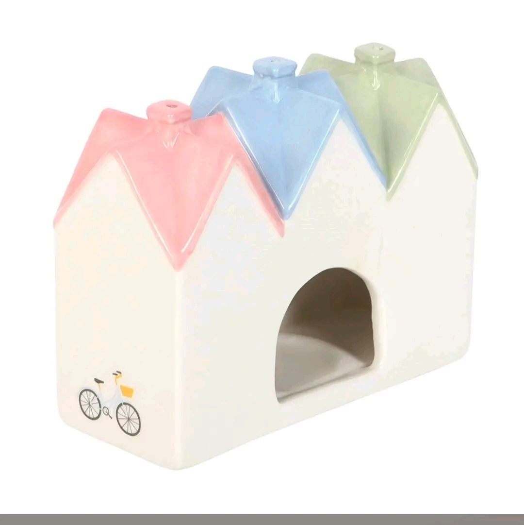 Pastel House Shaped Incense Cone Burner/Tealight Holder