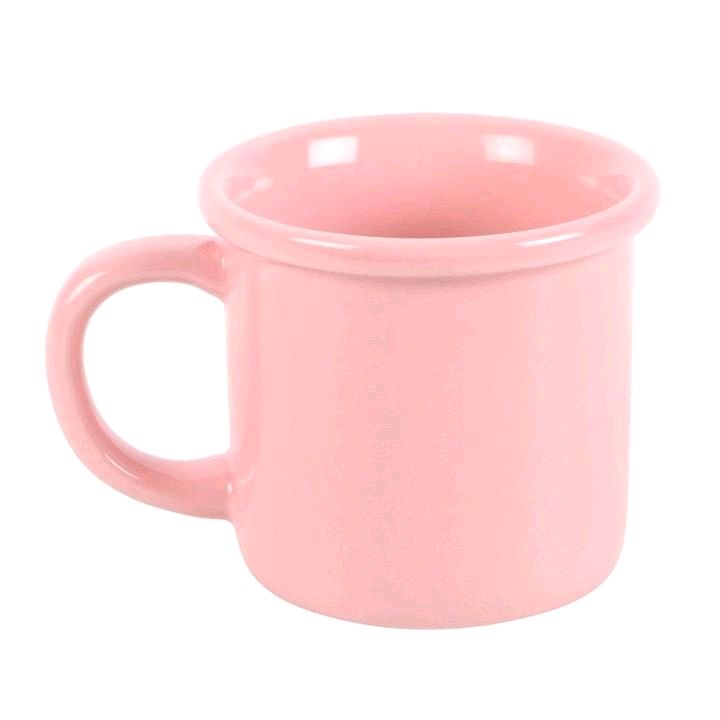 Pink Gingerbread Latte Ceramic Mug 480ml - Handwash Only - Reusable Washable Tumbler for Coffee - Christmas Design with Candy Cane Details