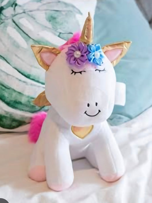 white unicorn stuffed animal