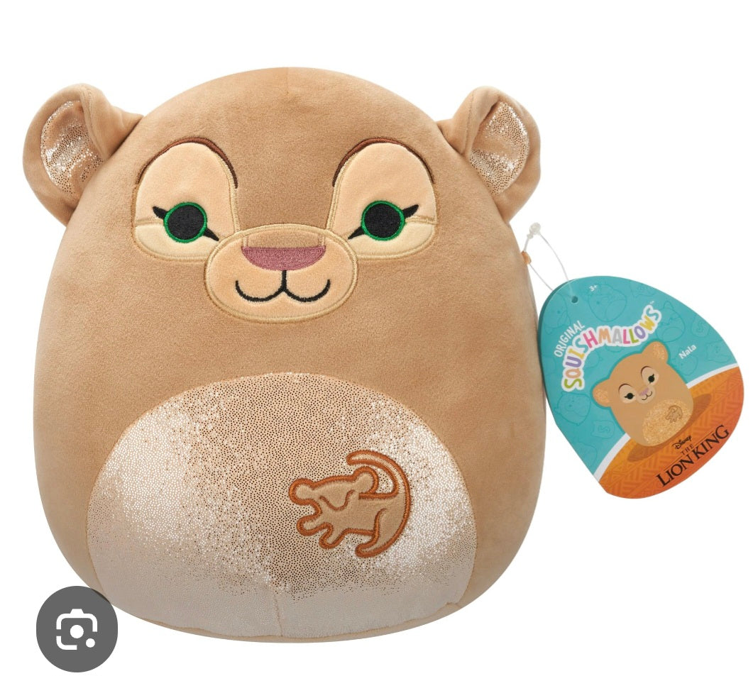 Disney Lion King Nala Squishmallows plush, measuring approximately 8 inches.