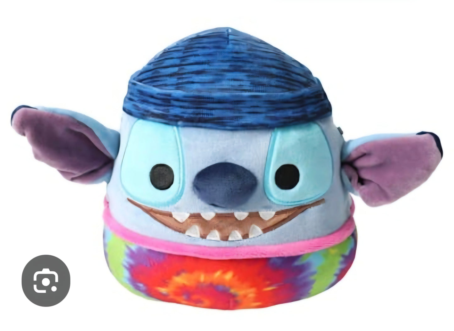 Squishmallows Disney Tie-Dye Stitch 8" plush toy.