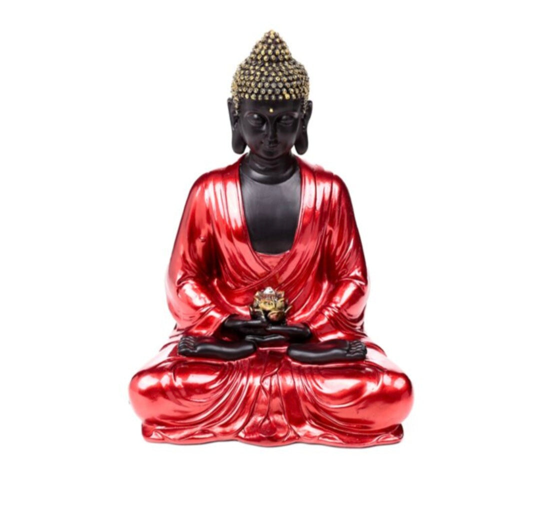 Red, Black & Gold Thai Buddha Contemplation