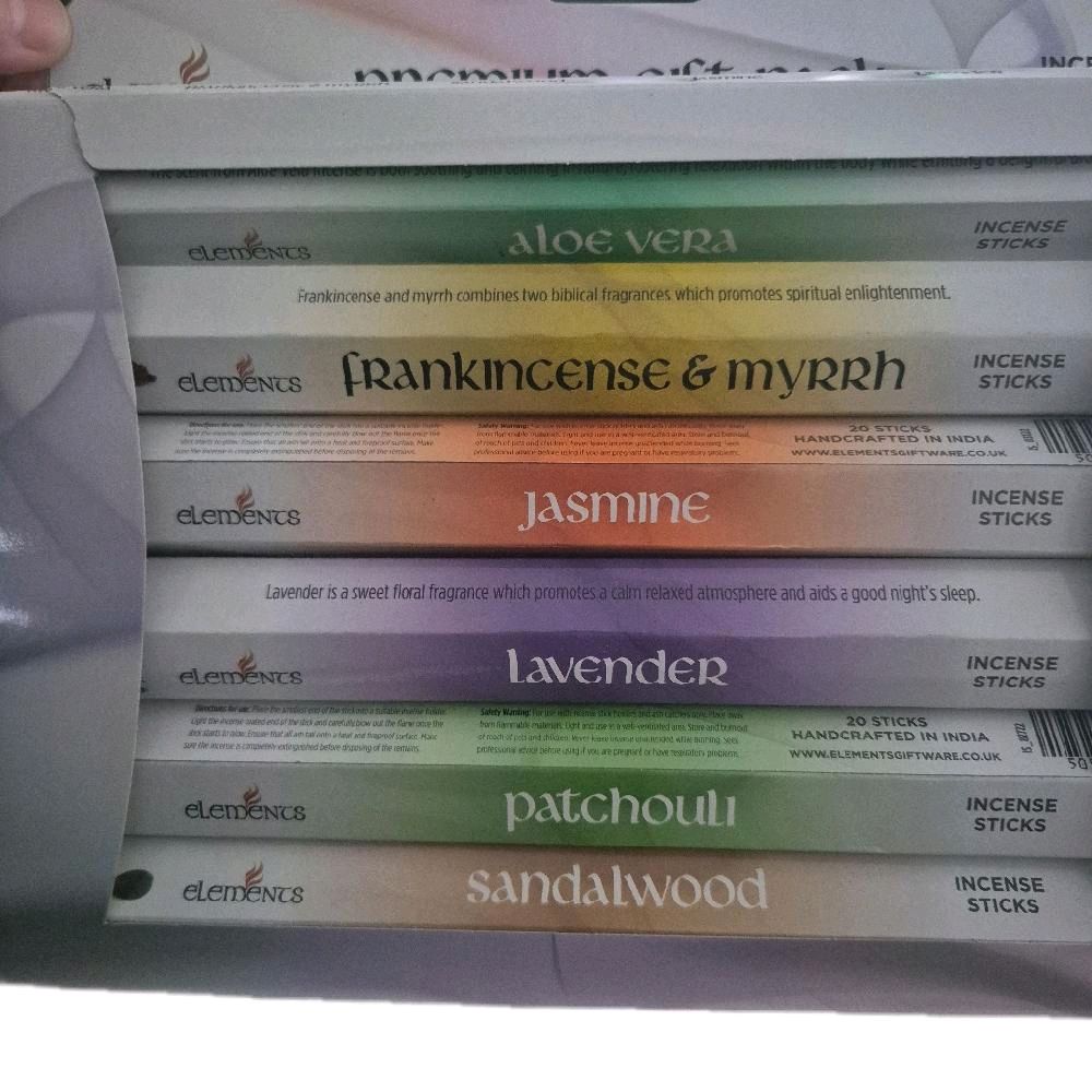 Elements Premium Fragrances Incense Gift Pack - Perfect for Relaxation and Aromatherapy