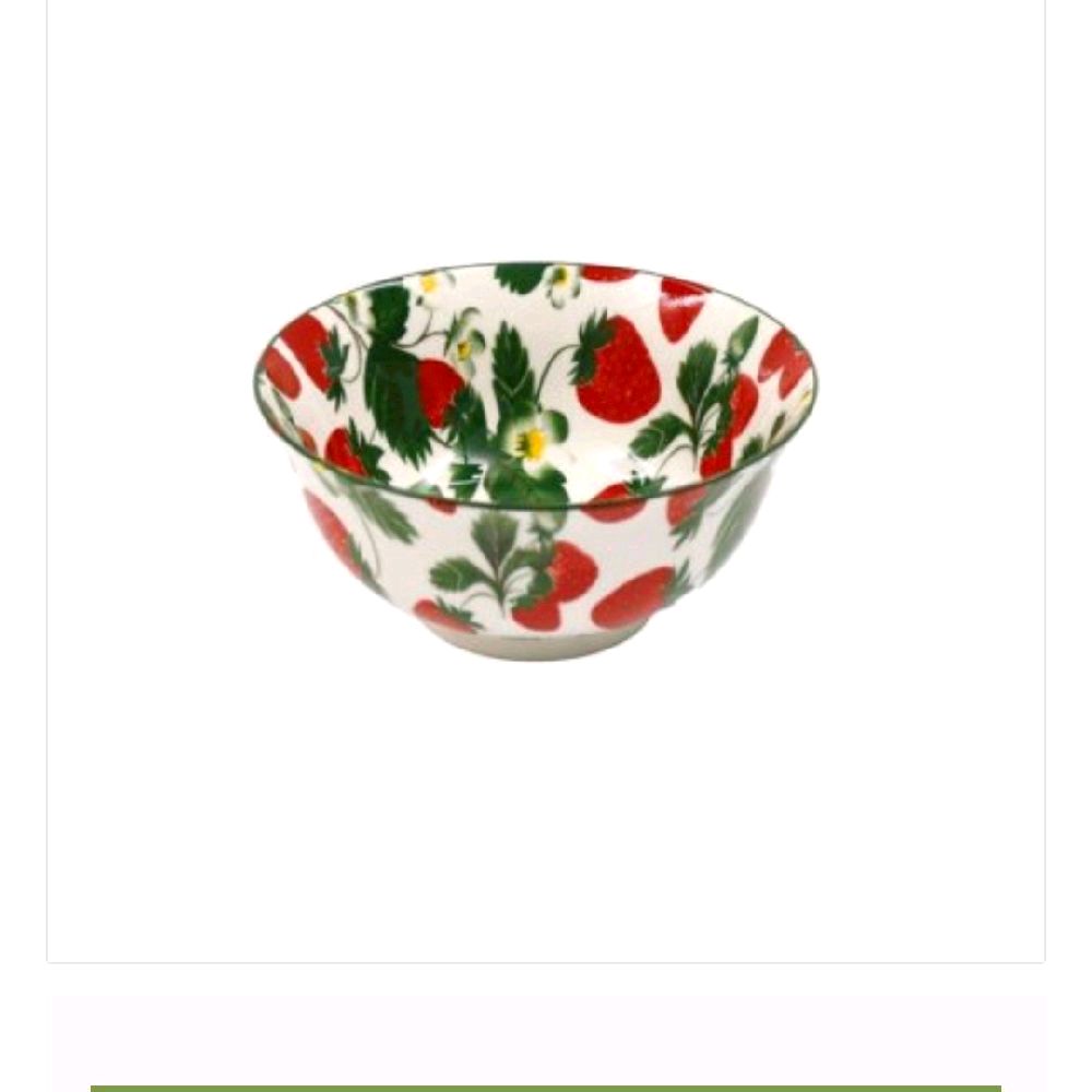 Strawberry Printed Bowl - 16cm - Tableware Fruit