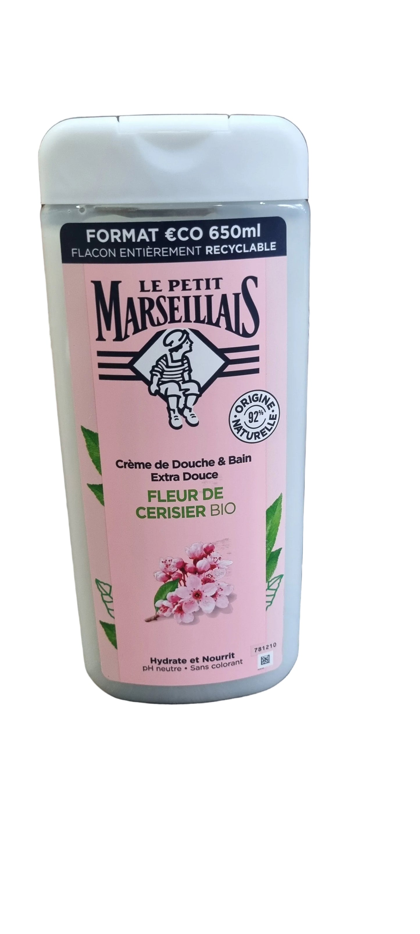 Le Petit Marseillais brand shower creams in Cherry Blossom and Sweet Almond Milk scents 650ml