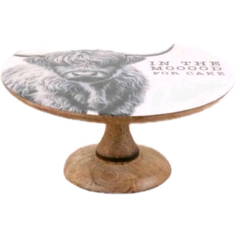 Highland Cow Cake Plate