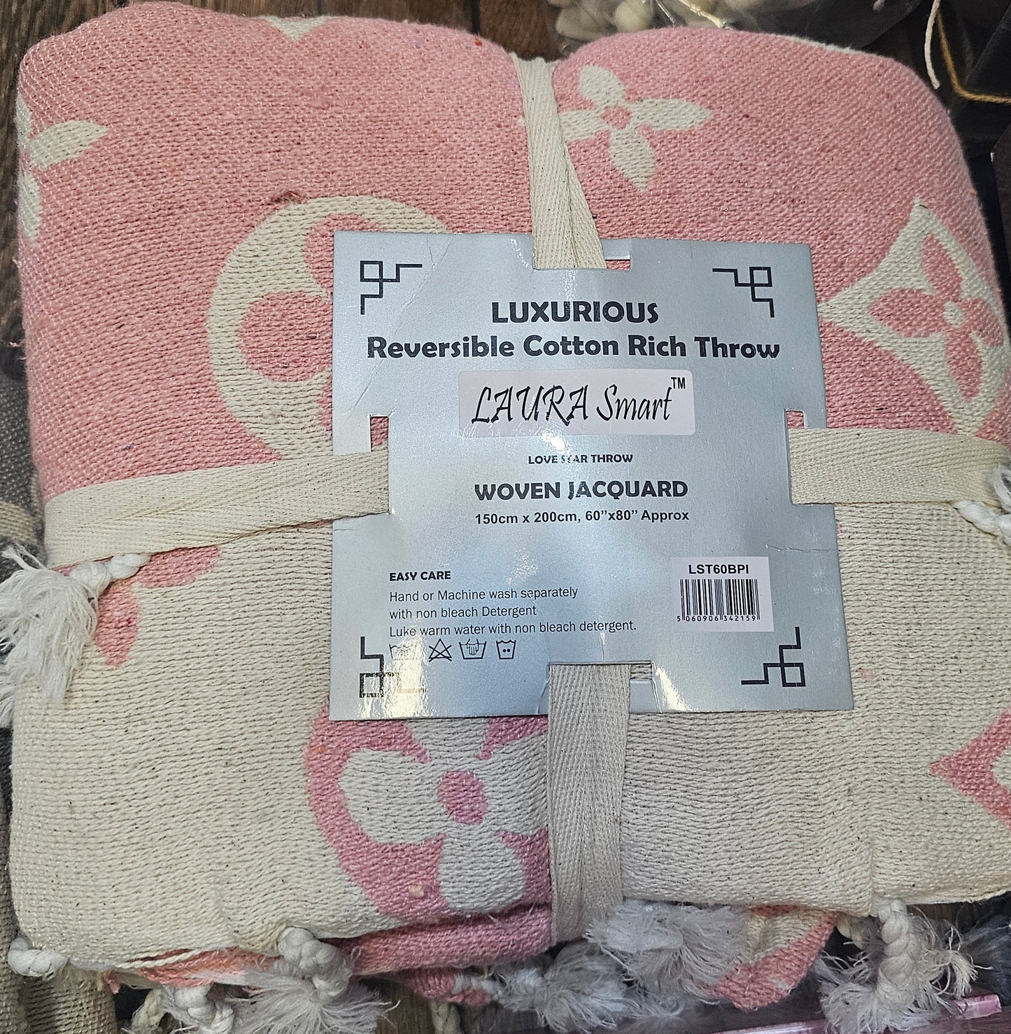 Luxurious Reversible Cotton Rich Throw 150cm x 200cm