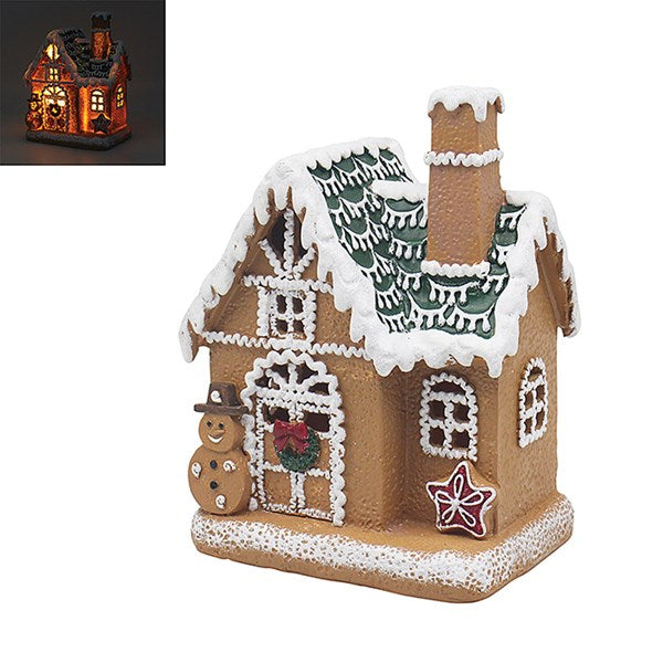 Xmas LED House Snowman Large