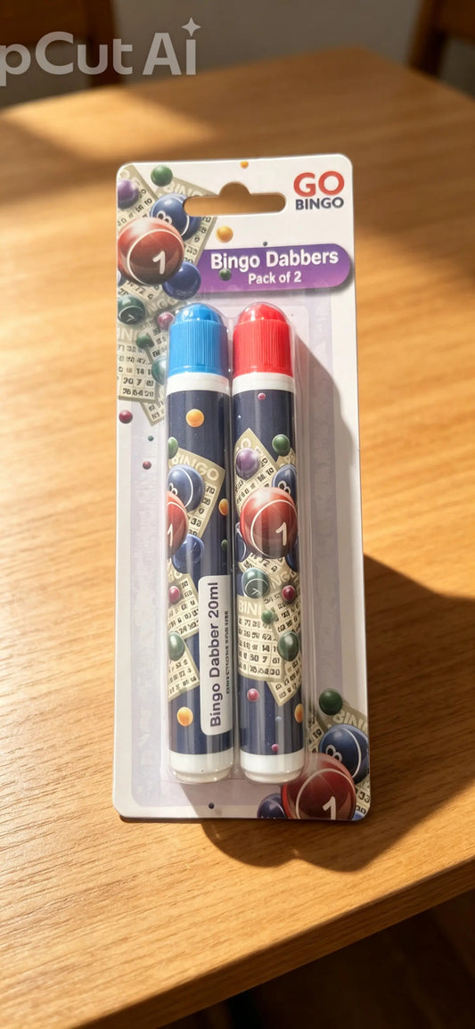 2 pcs Bingo dabbers red and blue