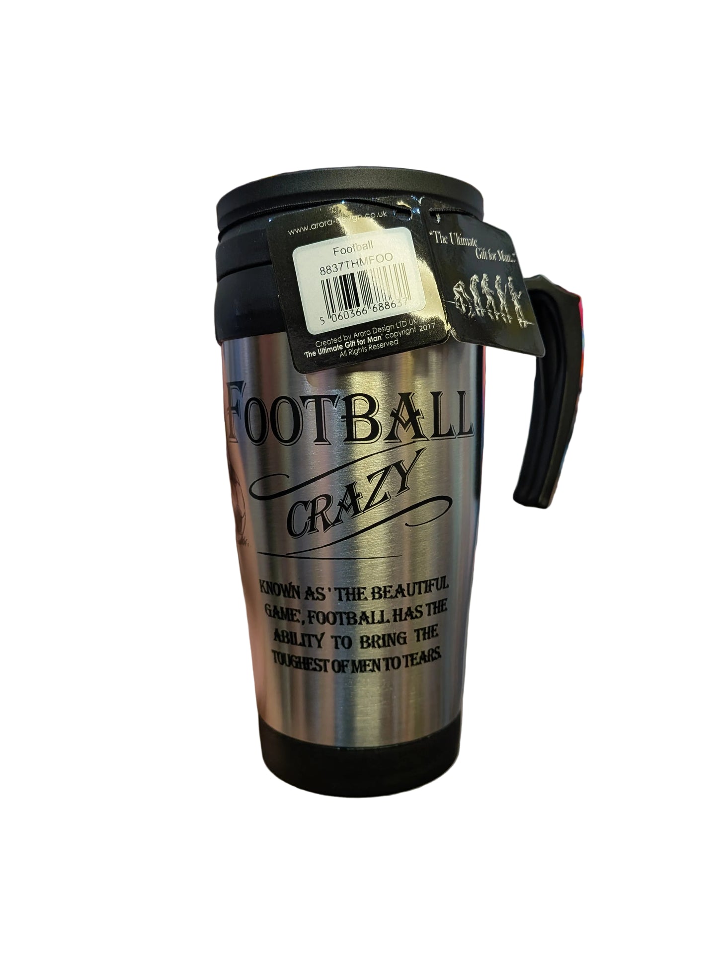 Football crazy insulated travel mug