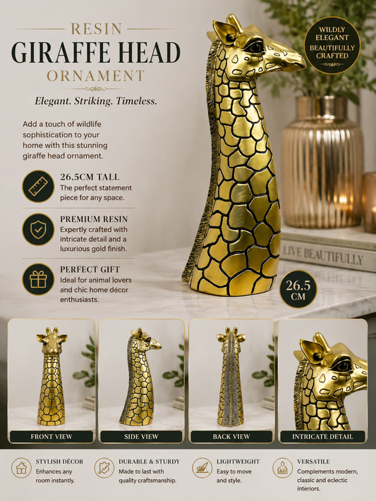 Resin 26.5cm Giraffe Head ornament
